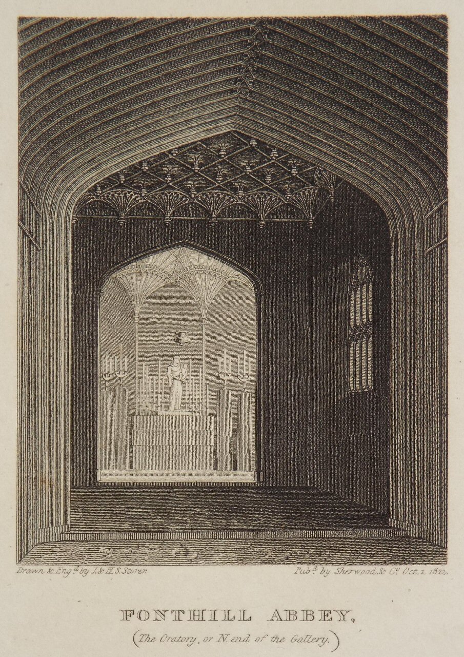 Print - Fonthill Abbey (The Oratory, or N. end of the Gallery) - Storer